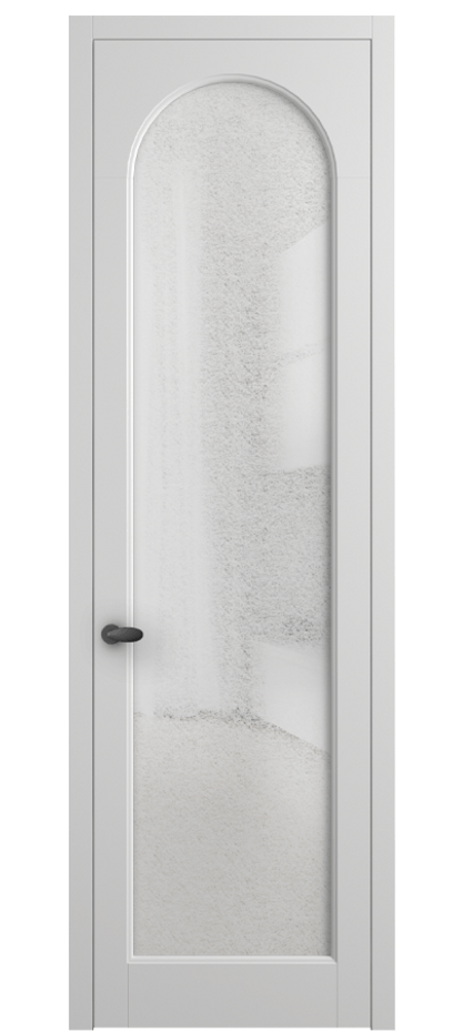Межкомнатная дверь Palazzo 6804 Матовый белоснежный Фактурное стекло "Лёд", триплекс Цена 5500 Br | Volhovec
