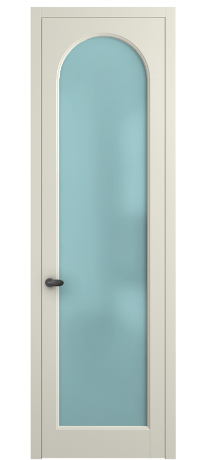 Межкомнатная дверь Palazzo 6804 Матовый молочно-белый Сатинированное голубое стекло, триплекс Цена 5200 Br | Volhovec