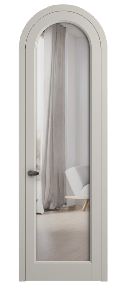 Межкомнатная дверь Palazzo 6814 Матовый облачно-серый Двустороннее зеркало, триплекс Цена 6800 Br | Volhovec