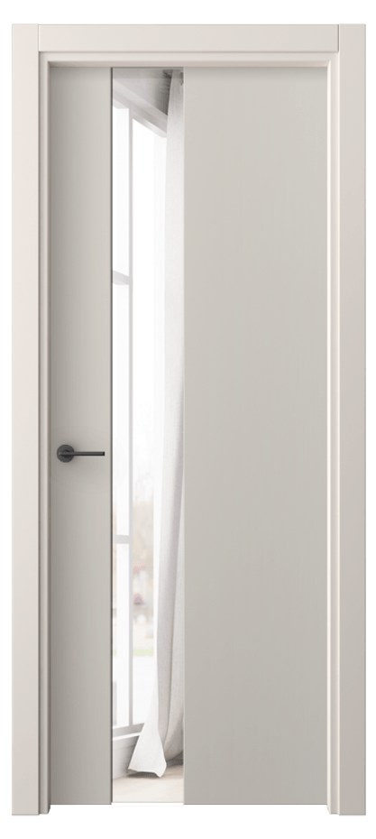 Межкомнатная дверь Freedom 4224 ПЭТ светло-серый Двустороннее зеркало, триплекс Цена 1700 Br | Volhovec