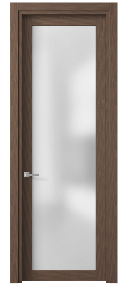 Межкомнатная дверь Planum 2102 Дуб кофейный матовый Сатинированное стекло Цена 3840 Br | Volhovec