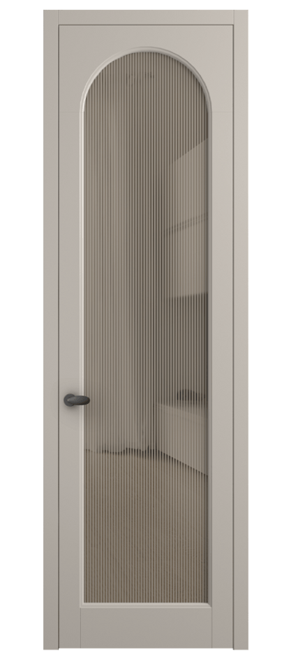 Межкомнатная дверь Палаццо 6804 Матовый светло-бежевый Рифлёное бронзовое стекло "Дюна", триплекс Цена 5500 Br | Volhovec