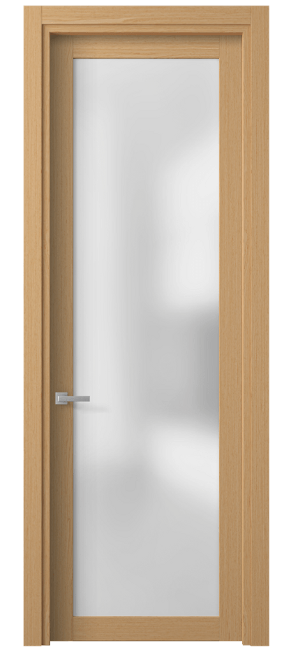 Межкомнатная дверь Planum 2102 Дуб песочный матовый Сатинированное стекло Цена 3610 Br | Volhovec