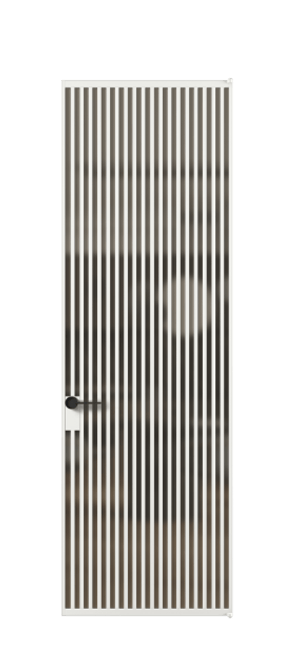 Алюминиевая дверь АЛПЛ040.06 Алюминий белоснежный Сатинированное бронзовое стекло, триплекс Цена 10300  | Volhovec