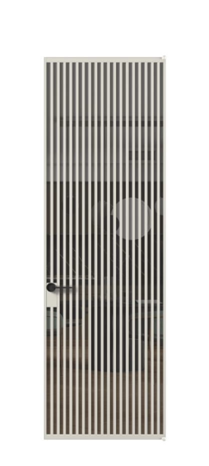 Алюминиевая дверь АЛПЛ040.06 Алюминий облачно-серый Прозрачное серое стекло, триплекс Цена 12330  | Volhovec