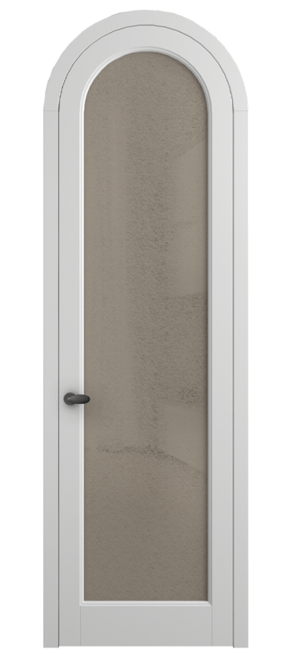 Межкомнатная дверь Palazzo 6814 Матовый белоснежный Фактурное бронзовое стекло "Лёд", триплекс Цена 7000 Br | Volhovec