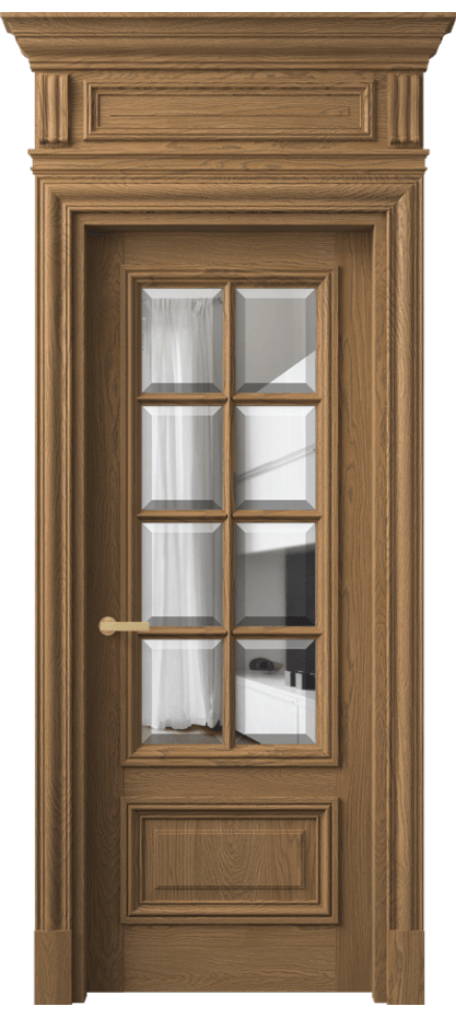 Межкомнатная дверь Antique 7316 Дуб мускатный матовый Прозрачное стекло с фацетом, 6 мм Цена 11930 Br | Volhovec