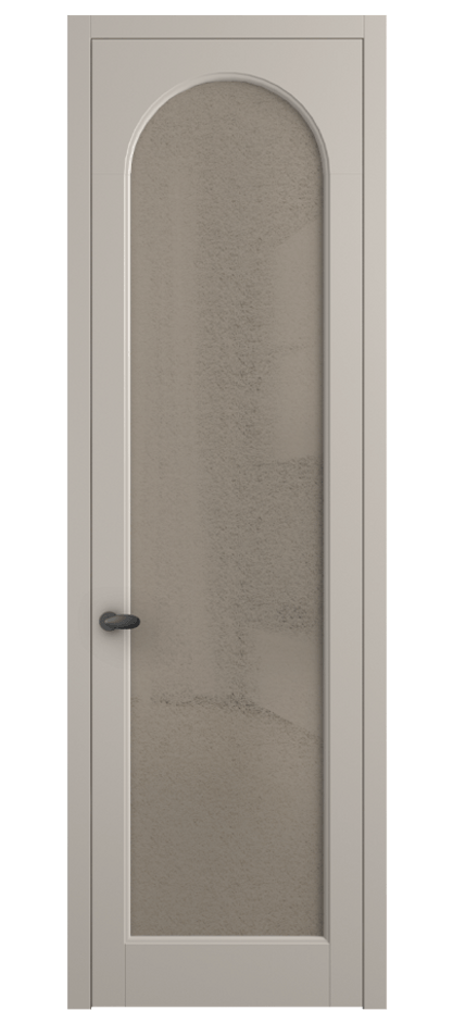 Межкомнатная дверь Палаццо 6804 Матовый светло-бежевый Фактурное бронзовое стекло "Лёд", триплекс Цена 5500 Br | Volhovec