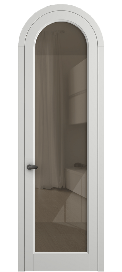 Межкомнатная дверь Palazzo 6814 Матовый светло-серый Рефлективное бронзовое стекло "Stopsol", калёное Цена 7100 Br | Volhovec