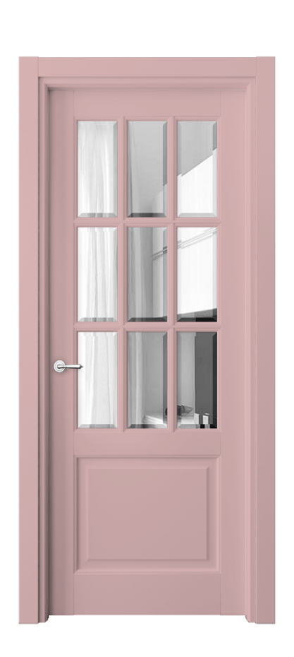 Межкомнатная дверь Toscana Grigliato 6312 Бук белоснежный Прозрачное стекло с фацетом, 6 мм Цена 6200 Br | Volhovec