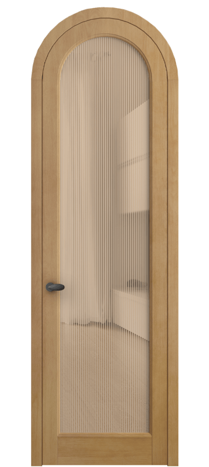Межкомнатная дверь Palazzo 6814 Бук натуральный матовый Рифлёное оранжевое стекло "Дюна", триплекс Цена 9500 Br | Volhovec