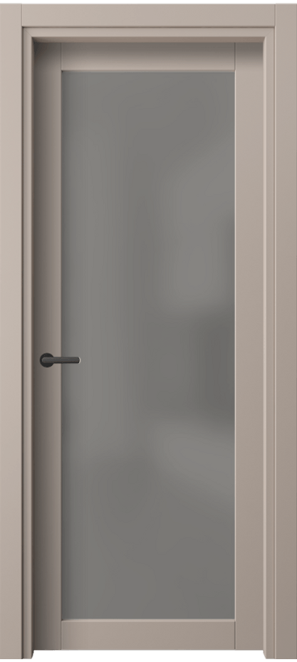 Межкомнатная дверь Нео 2102 ПЭТ серо-коричневый  Сатинированное серое стекло, триплекс Цена 1760 Br | Volhovec