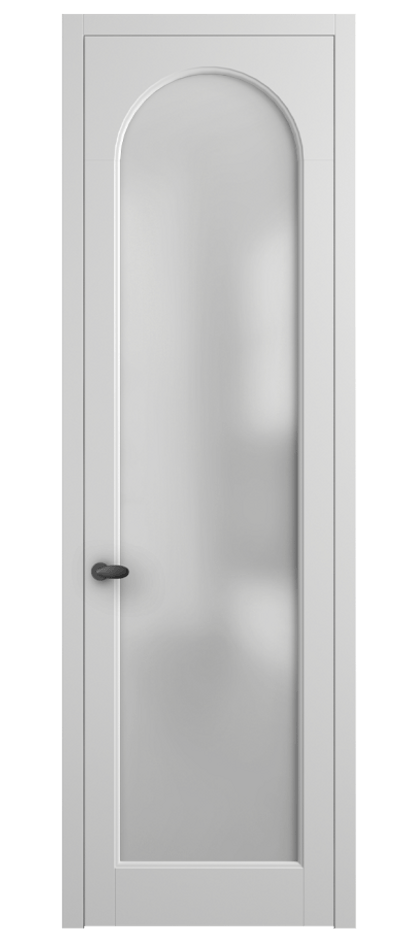 Межкомнатная дверь Palazzo 6804 Матовый белоснежный Сатинированное стекло Цена 5200 Br | Volhovec