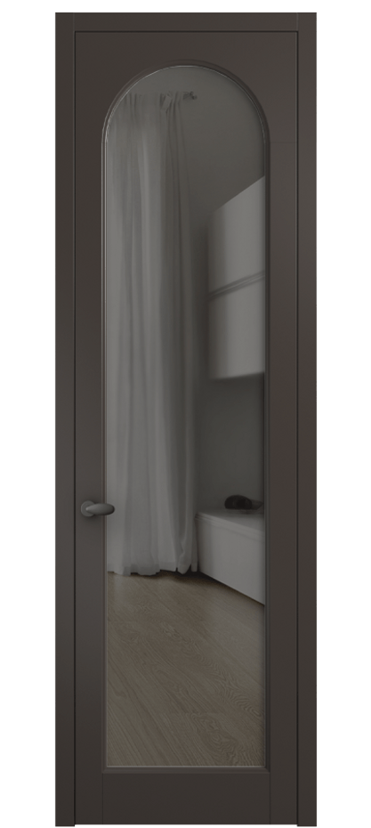 Межкомнатная дверь Палаццо 6804 Матовый антрацит Прозрачное серое стекло, триплекс Цена 5200 Br | Volhovec