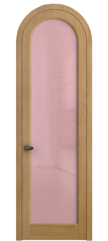 Межкомнатная дверь Palazzo 6814 Бук натуральный матовый Фактурное розовое стекло "Лёд", триплекс, 8 мм Цена 9000 Br | Volhovec