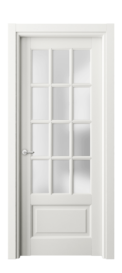 Межкомнатная дверь Тоскана Грильято 6313 Матовый серый Сатинированное стекло Цена 6020 Br | Volhovec