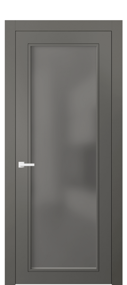 Межкомнатная дверь Neo Classic 8000 Матовый классический серый Сатинированное серое стекло, триплекс Цена 3200 Br | Volhovec