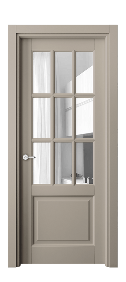 Межкомнатная дверь Toscana Grigliato 6312 Бук бисквитный Прозрачное стекло, 4 мм Цена 4600 Br | Volhovec