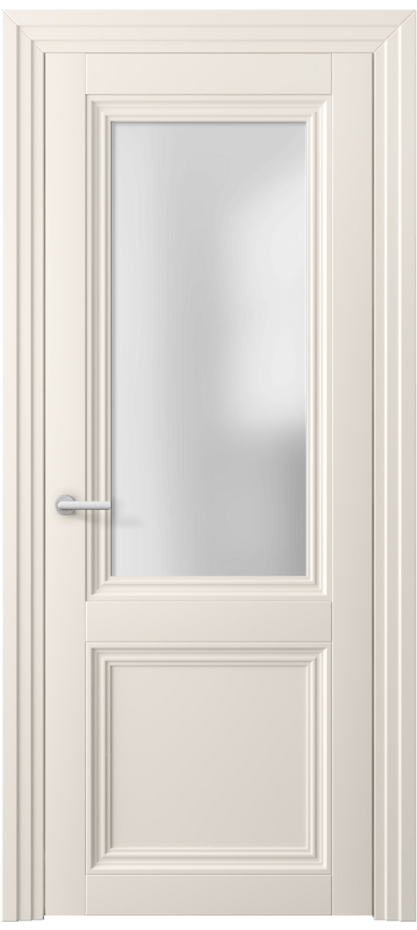 Дверь межкомнатная Centro// 2524 ПЭТ кремово-белый Сатинированное стекло Каскадный наличник ПЭКБ Цена 2360 Br Наличники уже входят в базовый комплект. Фабрика дверей Волховец 8 (800) 551 43 19 Межкомнатная дверь Centro// 2524 ПЭТ кремово-белый Сатинированное стекло Цена 2360 Br | Volhovec