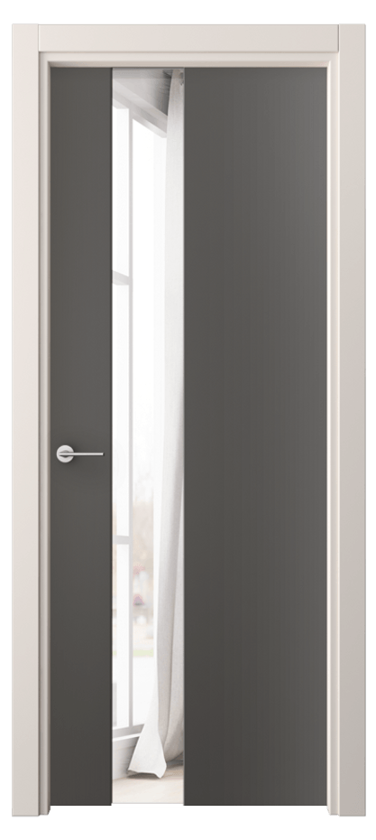 Межкомнатная дверь Фридом 4224 ПЭТ графитовый Двустороннее зеркало, триплекс Цена 1900 Br | Volhovec