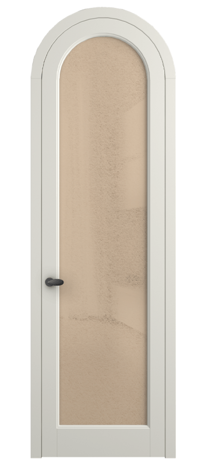 Межкомнатная дверь Palazzo 6814 Матовый жемчужный Фактурное оранжевое стекло "Лёд", триплекс Цена 7000 Br | Volhovec