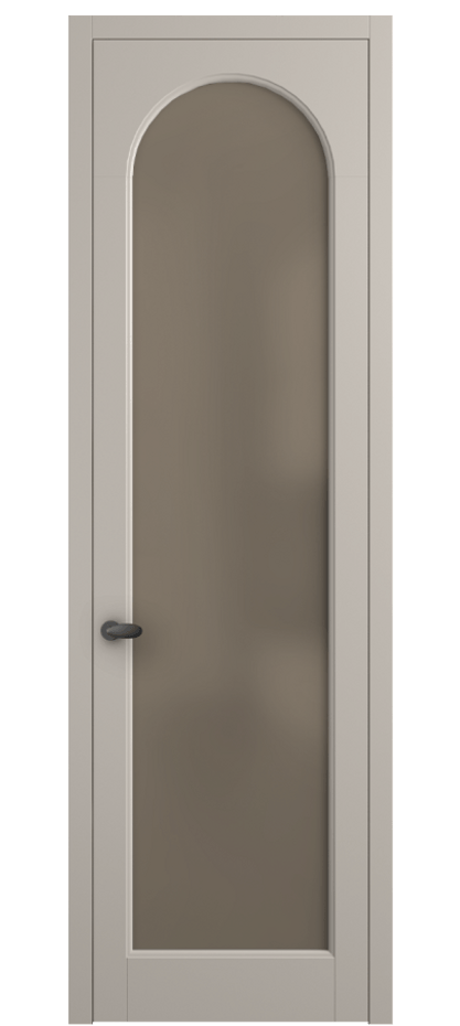 Межкомнатная дверь Палаццо 6804 Матовый светло-бежевый Сатинированное бронзовое стекло, триплекс Цена 5200 Br | Volhovec