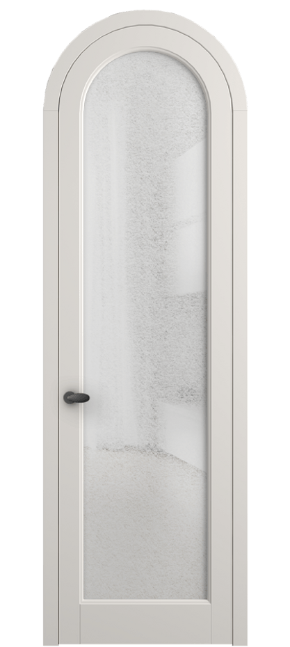 Межкомнатная дверь Палаццо 6814 Матовый пудровый белый Фактурное стекло "Лёд", триплекс Цена 7000 Br | Volhovec