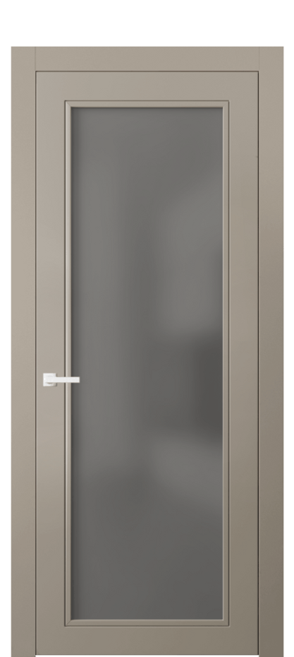 Дверь межкомнатная Neo Classic 8000 Матовый бисквитный Сатинированное серое стекло, триплекс Гладкий компланарный наличник МБСК Цена 3990 Br Наличники уже входят в базовый комплект. Фабрика дверей Волховец 8 (800) 551 43 19 Межкомнатная дверь Neo Classic 8000 Матовый бисквитный Сатинированное серое стекло, триплекс Цена 3990 Br | Volhovec