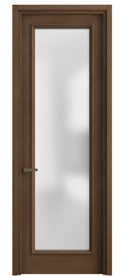 Межкомнатная дверь Шарм 6702 Бук тёмный матовый Сатинированное стекло Цена 5930 Br | Volhovec