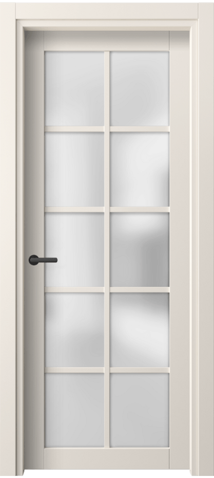 Межкомнатная дверь Neo// 2106 ПЭТ кремово-белый Сатинированное стекло Цена 1440 Br | Volhovec