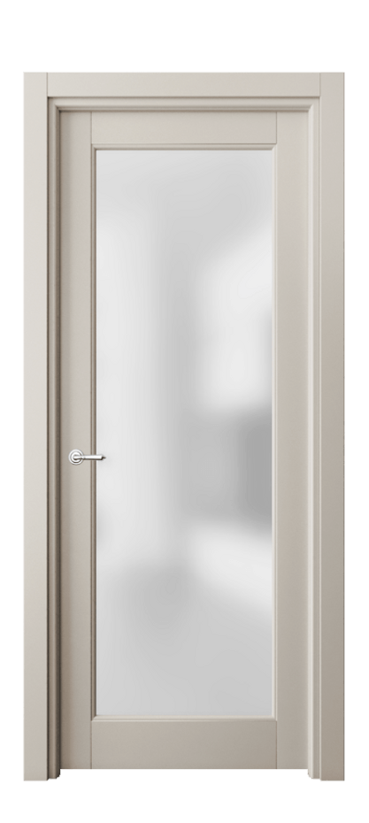 Межкомнатная дверь Тоскана Ромбо 6300 Матовый светло-бежевый Сатинированное стекло Цена 4930 Br | Volhovec