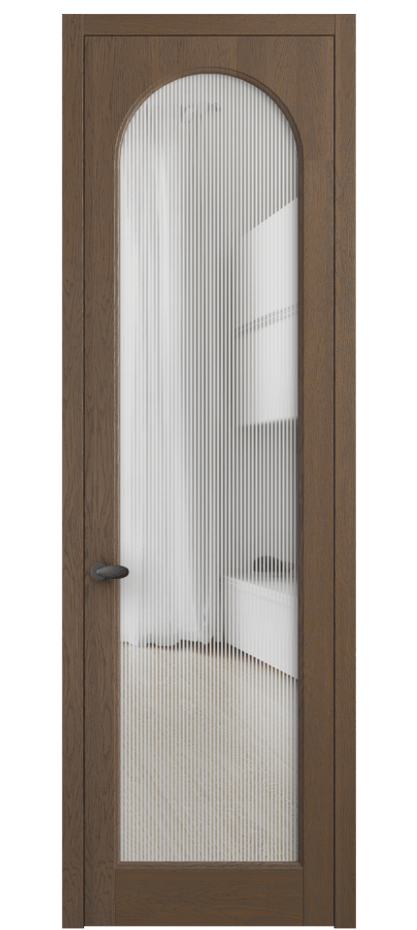 Межкомнатная дверь Palazzo 6804 Дуб туманный матовый Рифлёное стекло "Дюна", триплекс Цена 8200 Br | Volhovec