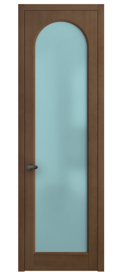 Межкомнатная дверь Palazzo 6804 Бук тёмный матовый Сатинированное голубое стекло, триплекс Цена 6500 Br | Volhovec