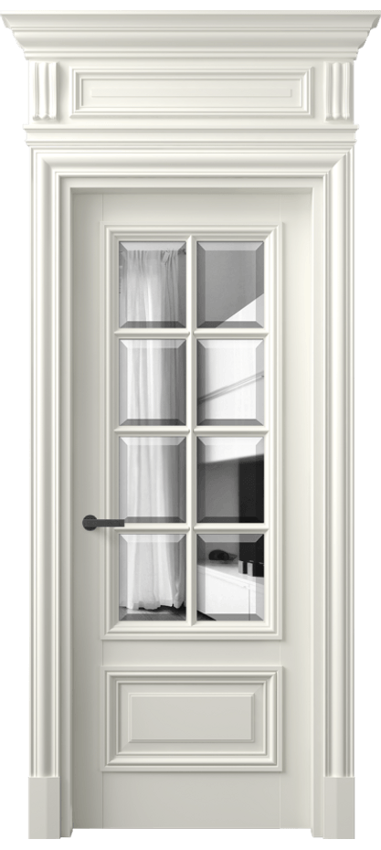 Межкомнатная дверь Антик 7316 Матовый жемчужный Двустороннее зеркало с фацетом, триплекс Цена 9820 Br | Volhovec