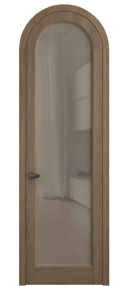 Межкомнатная дверь Палаццо 6814 Дуб джутовый матовый Рифлёное бронзовое стекло "Дюна", триплекс Цена 11400 Br | Volhovec