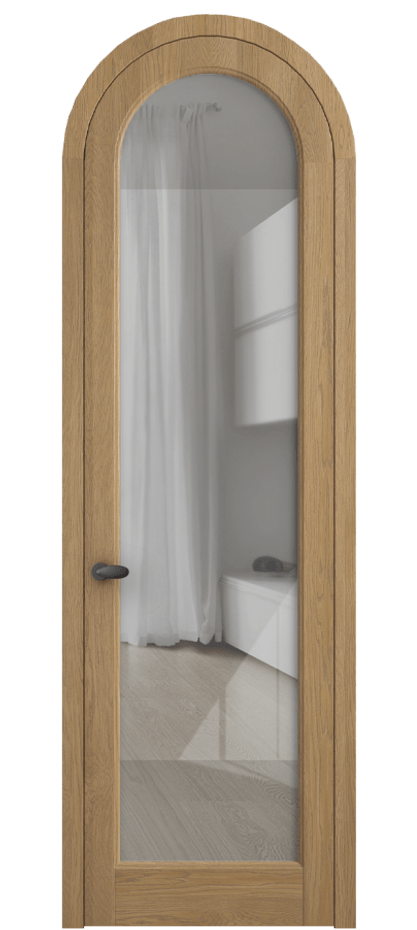 Межкомнатная дверь Palazzo 6814 Дуб пшеничный матовый Рефлективное прозрачное стекло "Stopsol", калёное Цена 11500 Br | Volhovec