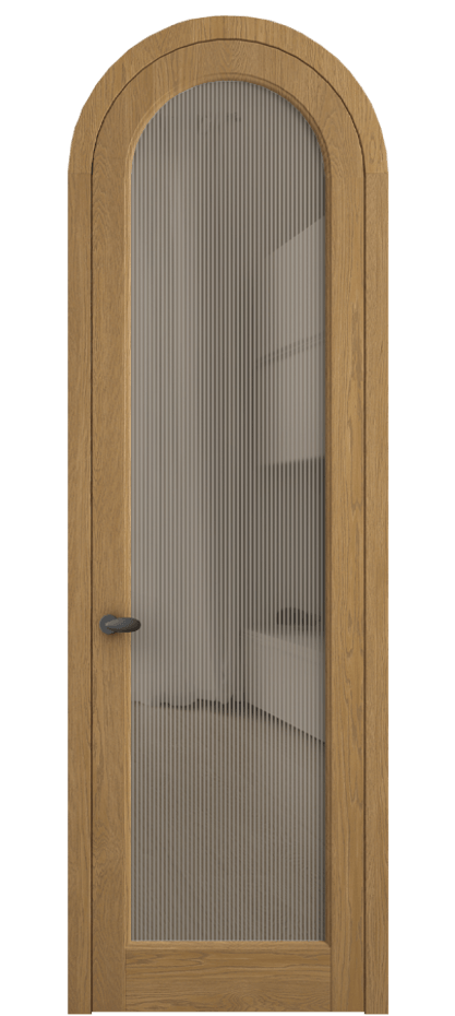 Межкомнатная дверь Palazzo 6814 Дуб солнечный матовый Рифлёное бронзовое стекло "Дюна", триплекс Цена 11400 Br | Volhovec