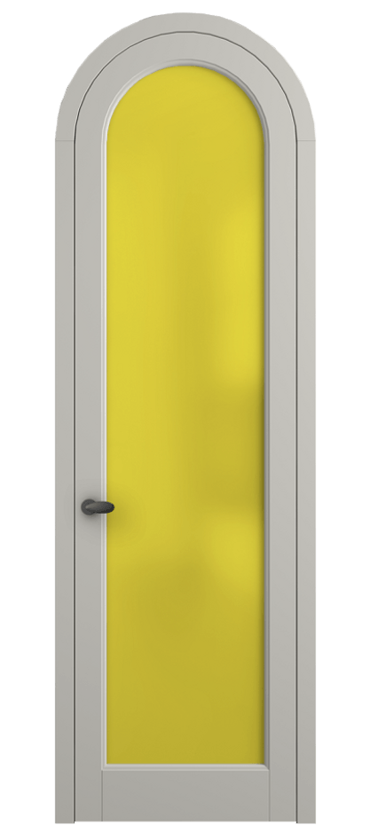 Межкомнатная дверь Palazzo 6814 Матовый тёплый серый Сатинированное жёлтое стекло, триплекс Цена 6700 Br | Volhovec