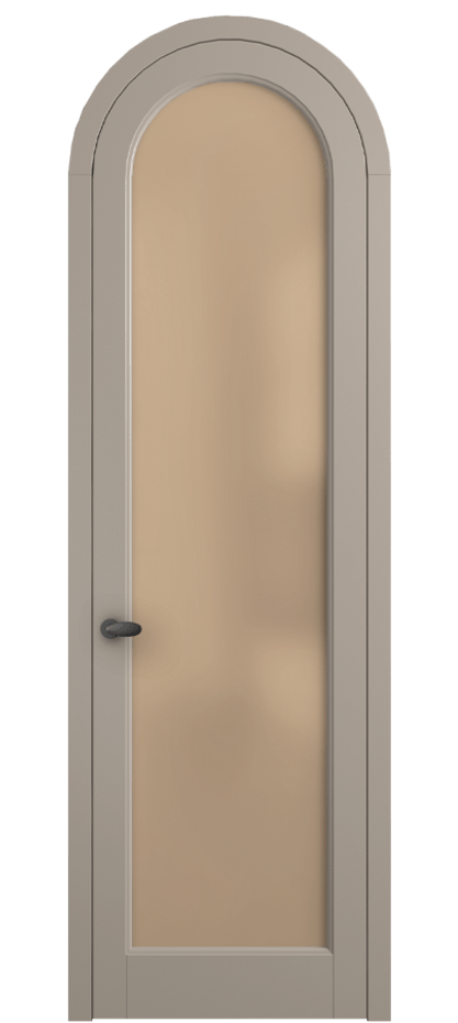 Межкомнатная дверь Палаццо 6814 Матовый бисквитный Сатинированное оранжевое стекло, триплекс Цена 6700 Br | Volhovec