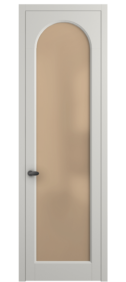 Межкомнатная дверь Palazzo 6804 Матовый серый Сатинированное оранжевое стекло, триплекс Цена 5200 Br | Volhovec