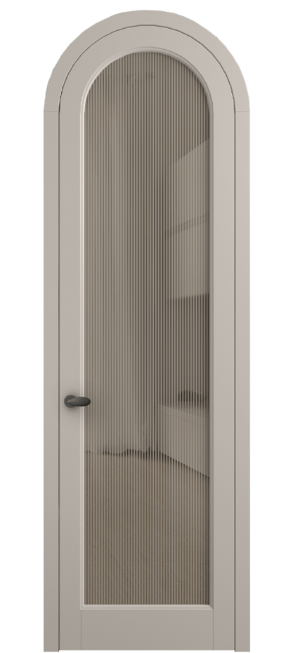 Межкомнатная дверь Palazzo 6814 Матовый светло-бежевый Рифлёное бронзовое стекло "Дюна", триплекс Цена 7000 Br | Volhovec