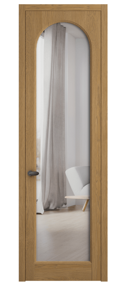 Межкомнатная дверь Палаццо 6804 Дуб солнечный матовый Двустороннее зеркало, триплекс Цена 8000 Br | Volhovec