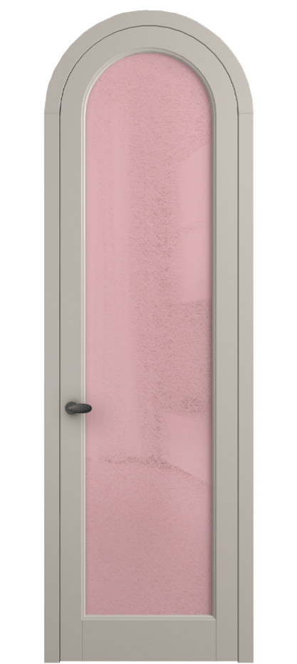 Межкомнатная дверь Palazzo 6814 Матовый светло-бежевый Фактурное розовое стекло "Лёд", триплекс Цена 7000 Br | Volhovec