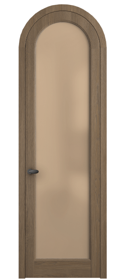 Межкомнатная дверь Palazzo 6814 Дуб джутовый матовый Сатинированное оранжевое стекло, триплекс Цена 11000 Br | Volhovec