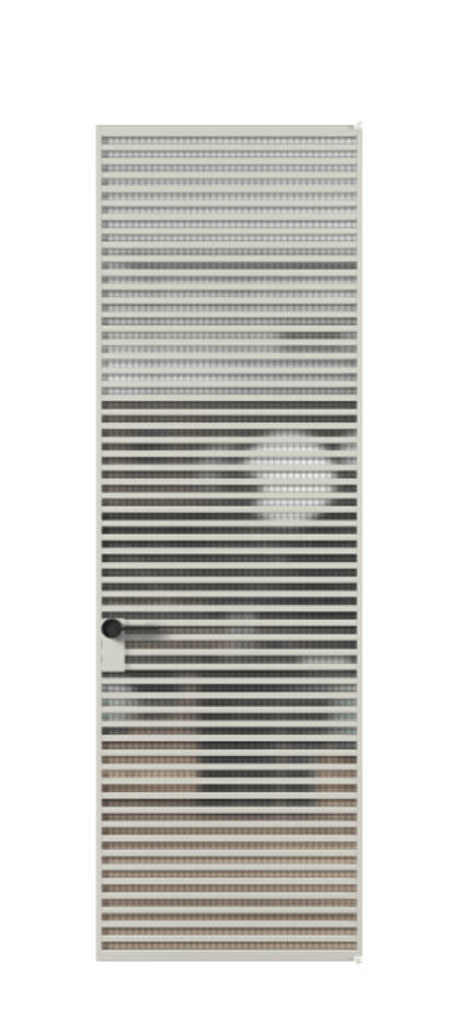 Алюминиевая дверь АЛПЛ040.07 Алюминий тёплый серый Декоративное стекло с сеткой "Mesh silver", триплекс Цена 10690  | Volhovec