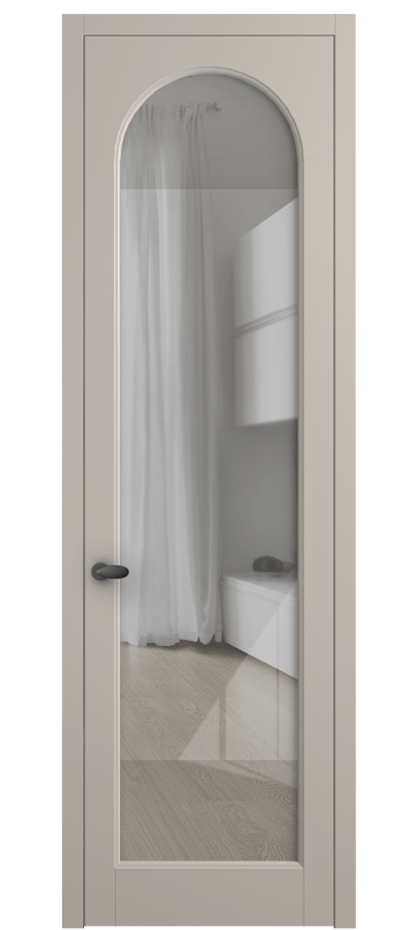 Межкомнатная дверь Palazzo 6804 Матовый светло-бежевый Рефлективное прозрачное стекло "Stopsol", калёное Цена 5600 Br | Volhovec