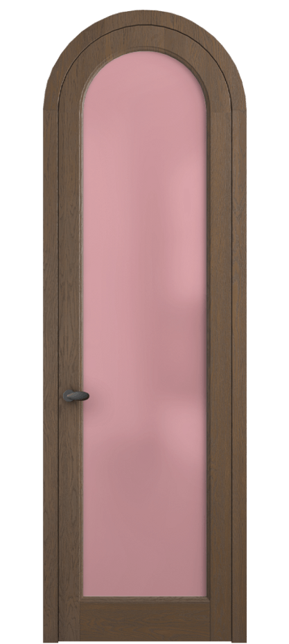 Межкомнатная дверь Palazzo 6814 Дуб туманный матовый Сатинированное розовое стекло, триплекс Цена 11000 Br | Volhovec