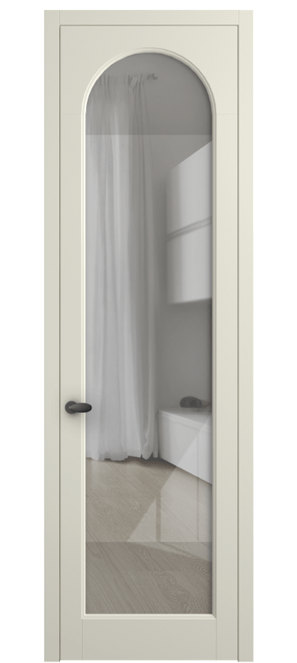 Межкомнатная дверь Palazzo 6804 Матовый молочно-белый Рефлективное прозрачное стекло "Stopsol", калёное Цена 5600 Br | Volhovec