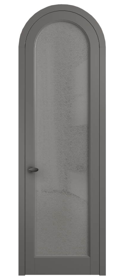 Межкомнатная дверь Palazzo 6814 Матовый классический серый Фактурное серое стекло "Лёд", триплекс Цена 7000 Br | Volhovec