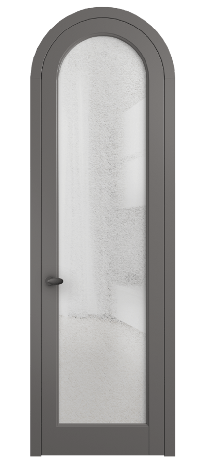 Межкомнатная дверь Palazzo 6814 Матовый классический серый Фактурное стекло "Лёд", триплекс Цена 7000 Br | Volhovec